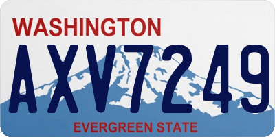 WA license plate AXV7249