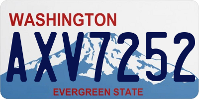 WA license plate AXV7252