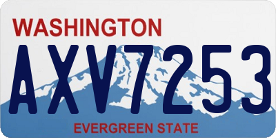 WA license plate AXV7253