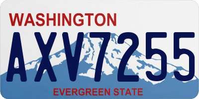 WA license plate AXV7255