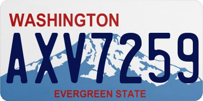 WA license plate AXV7259