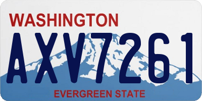 WA license plate AXV7261