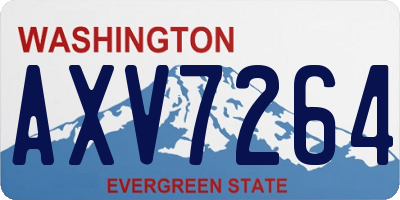 WA license plate AXV7264