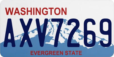 WA license plate AXV7269
