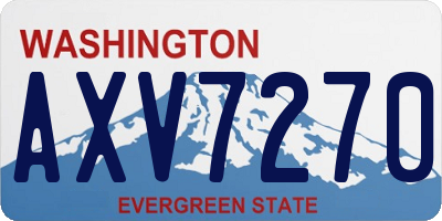 WA license plate AXV7270