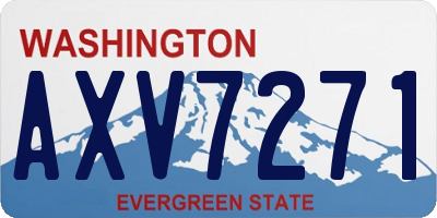 WA license plate AXV7271
