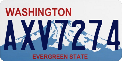 WA license plate AXV7274