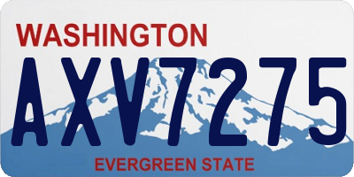 WA license plate AXV7275