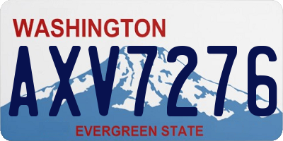 WA license plate AXV7276