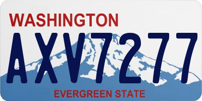 WA license plate AXV7277