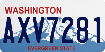 WA license plate AXV7281