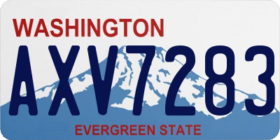 WA license plate AXV7283