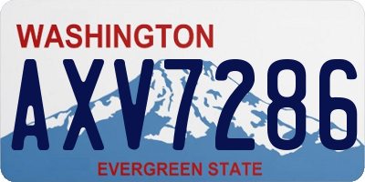 WA license plate AXV7286