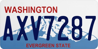 WA license plate AXV7287