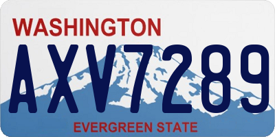 WA license plate AXV7289