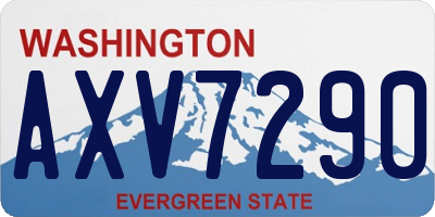 WA license plate AXV7290