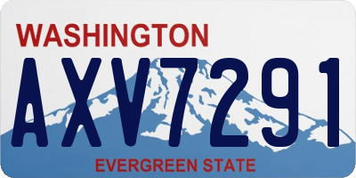 WA license plate AXV7291