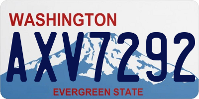 WA license plate AXV7292