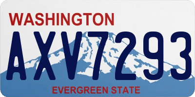 WA license plate AXV7293
