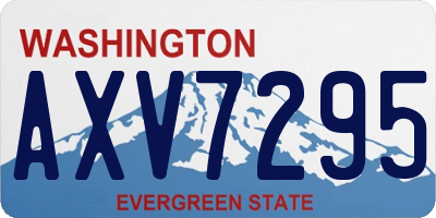 WA license plate AXV7295