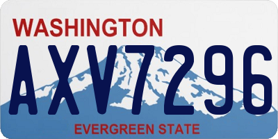 WA license plate AXV7296