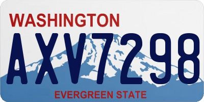 WA license plate AXV7298