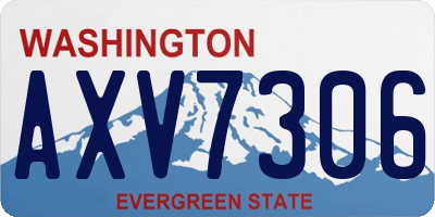 WA license plate AXV7306