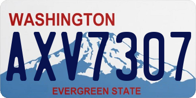 WA license plate AXV7307