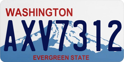 WA license plate AXV7312