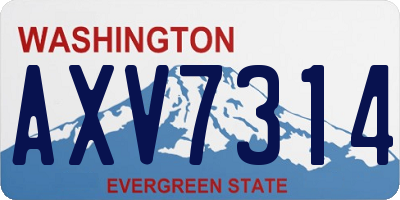 WA license plate AXV7314