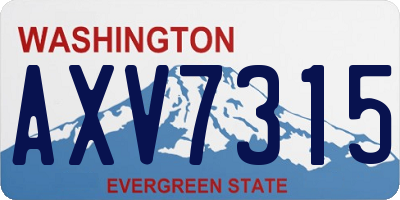 WA license plate AXV7315