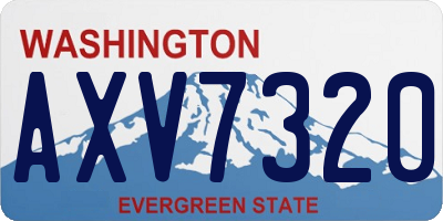 WA license plate AXV7320