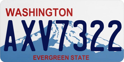 WA license plate AXV7322