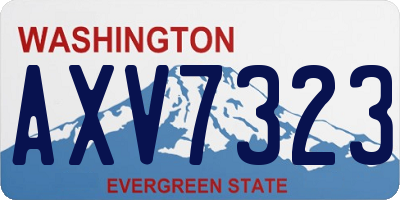 WA license plate AXV7323