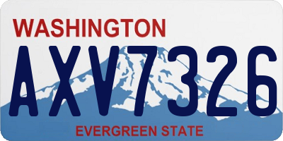 WA license plate AXV7326