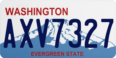 WA license plate AXV7327