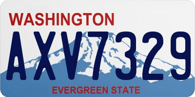 WA license plate AXV7329