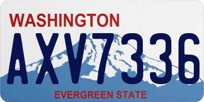 WA license plate AXV7336