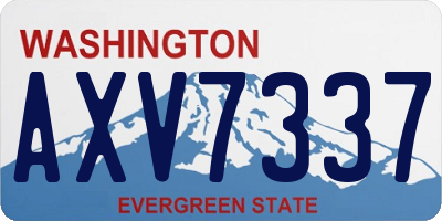WA license plate AXV7337
