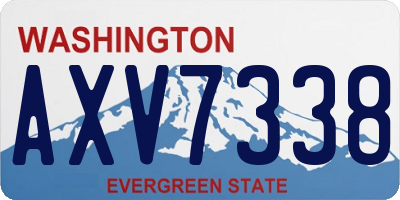 WA license plate AXV7338