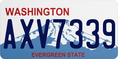WA license plate AXV7339