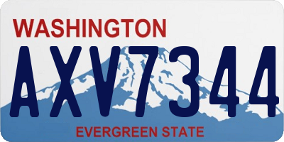 WA license plate AXV7344