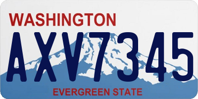 WA license plate AXV7345