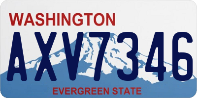 WA license plate AXV7346