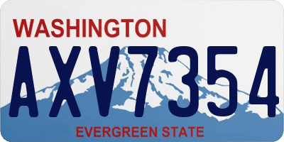 WA license plate AXV7354