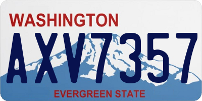 WA license plate AXV7357