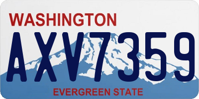 WA license plate AXV7359