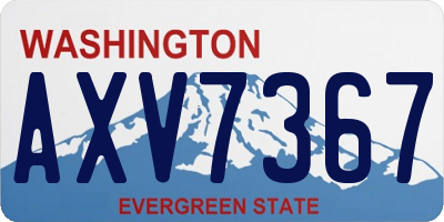 WA license plate AXV7367