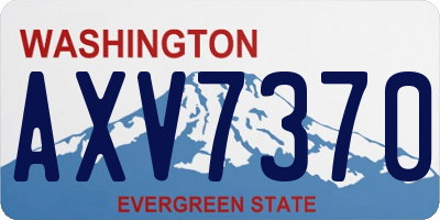 WA license plate AXV7370