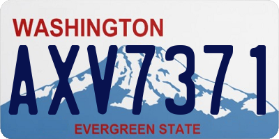 WA license plate AXV7371